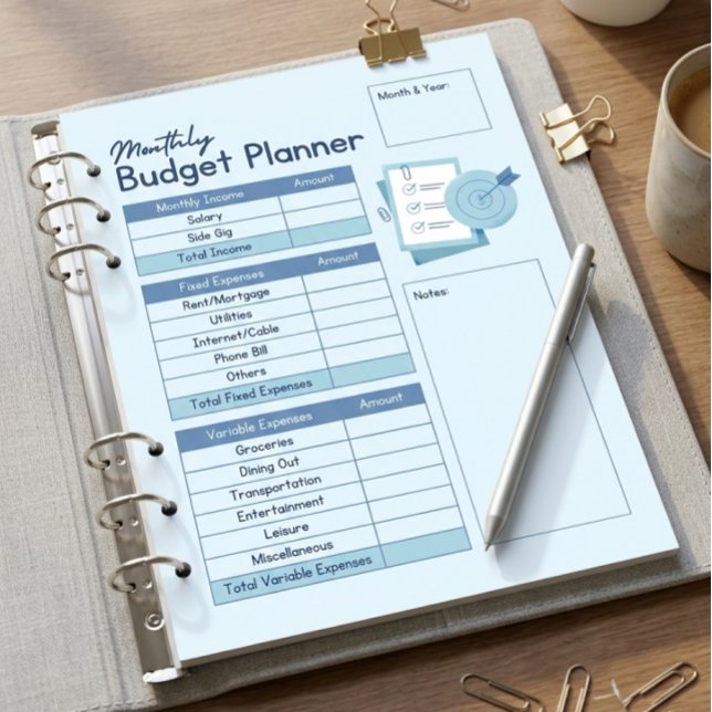 Monatlicher Budgetplaner Notizblock (Von Creator hochgeladen)