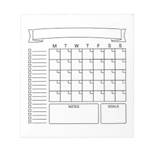 Monatlicher Bullet Journal Planer Notizblöcke