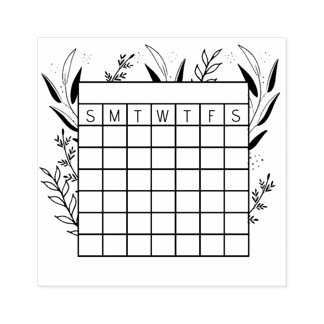 Monatlicher Habit-Tracker, Briefmarke des Kalender Gummistempel (Prägung)