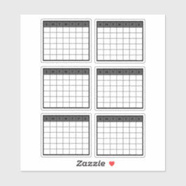 Monatlicher Kalender Aufkleber