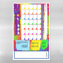 Monatlicher Kalender wiederverwendbar (Spanisch)