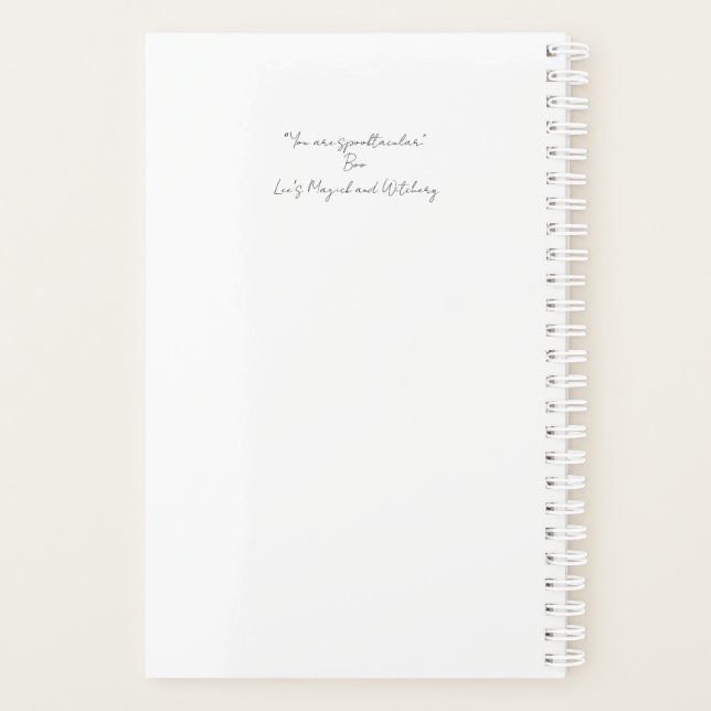 Monatlicher Planer (Boo) (Rückseite)