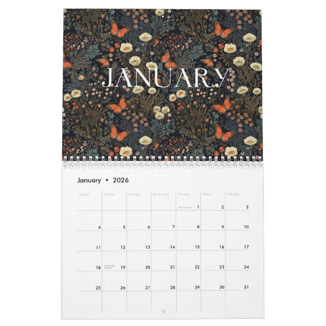 Monatlicher Themenkalender Kalender (Jan 2026)