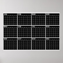 Monatlicher undatierter minimalistischer Wandplane