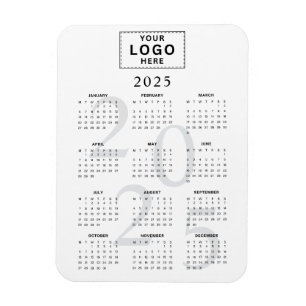Monatliches Logo Minimalistisch 2025 Kalender Magnet