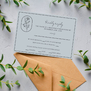 Monatsblume Januar Vollständig anpassbare Hoch RSVP Karte