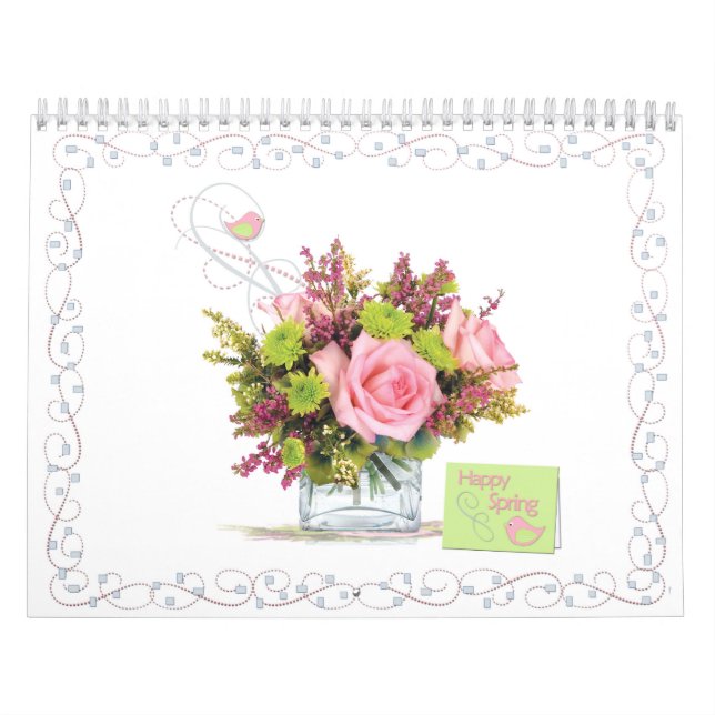MonatsBlumen-Blumenstrauß und Karten-Kalender Kalender (Titelbild)
