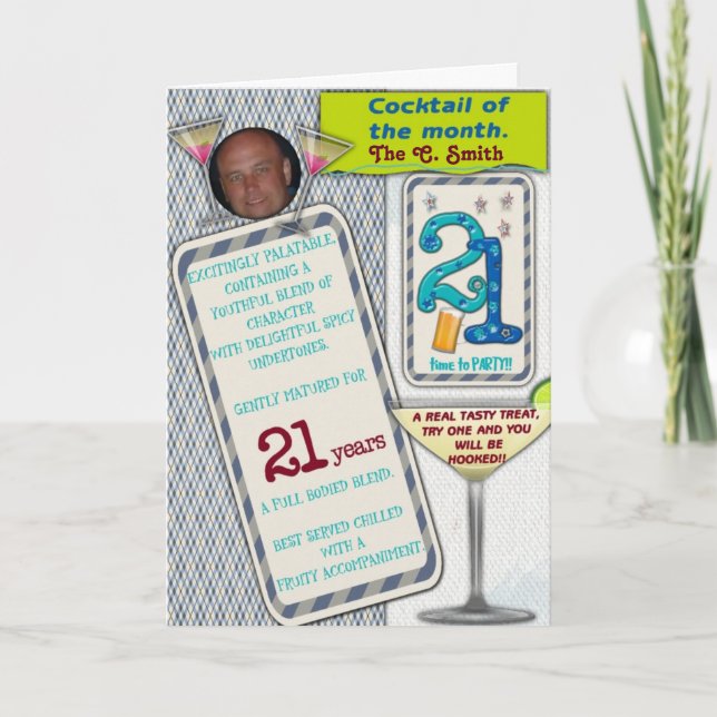 Monatscocktail Karte (Vorderseite)