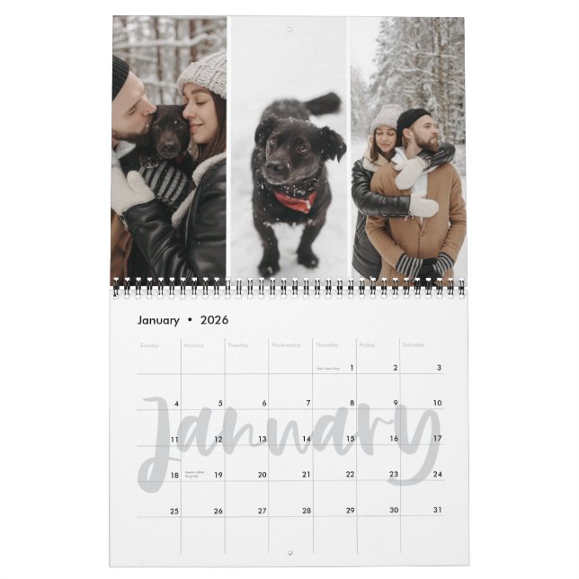 Monatsfoto-Collage zur Lebenskalligraphie Kalender (Jan 2026)