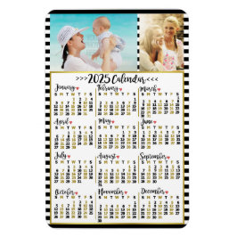 Monatskalender 2025 | Benutzerdefinierte Fotos Magnet