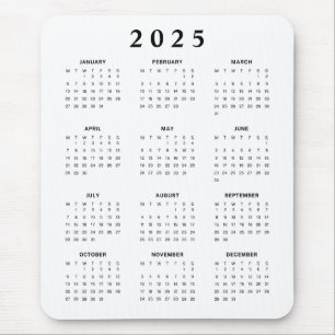 Monatskalender 2025 mousepad
