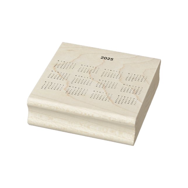 Monatskalender 2025 Square Gummistempel (Stempel)