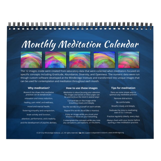 Monatsmeditations-Wandkalender Kalender (Titelbild)
