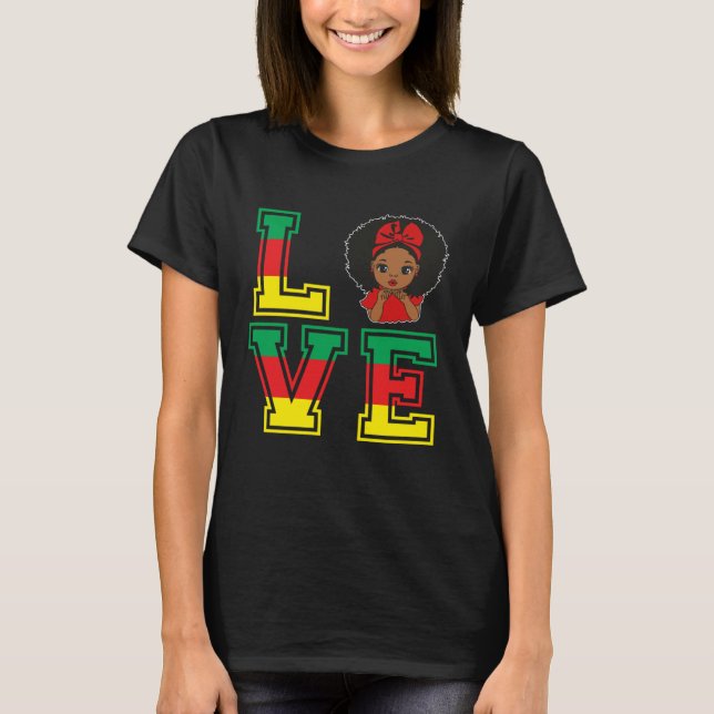 Monatsstolz auf die schwarze Geschichte im afrikan T-Shirt (Vorderseite)