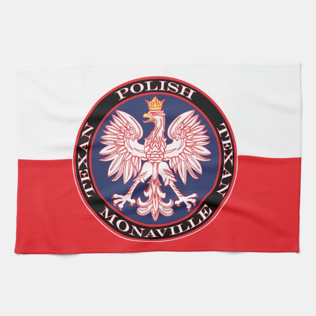 Monaville Round Polish Texan Geschirrtuch (Horizontal)