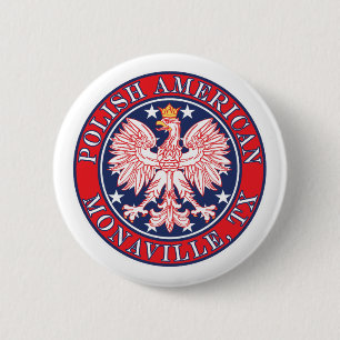 Monaville Texas Polnischer Adler Button