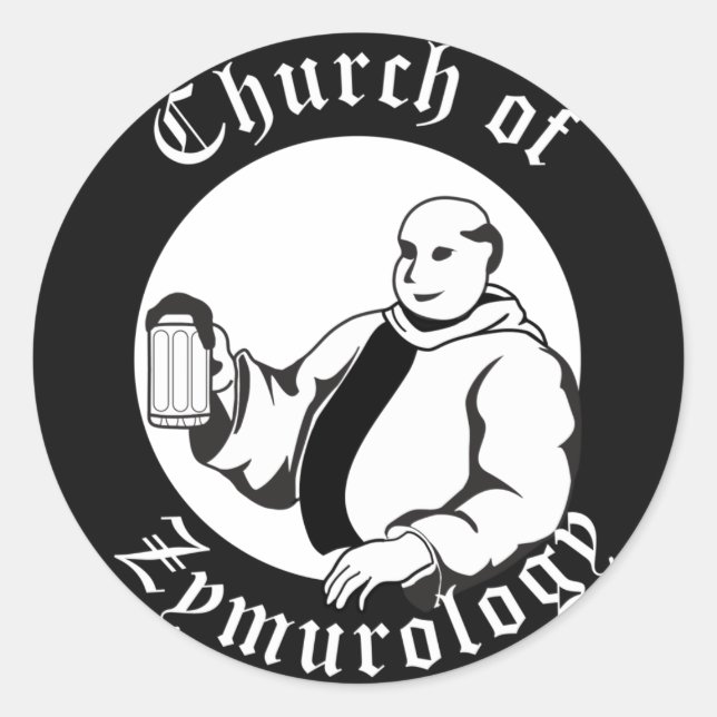 Mönch-Aufkleber Runder Aufkleber (Vorderseite)