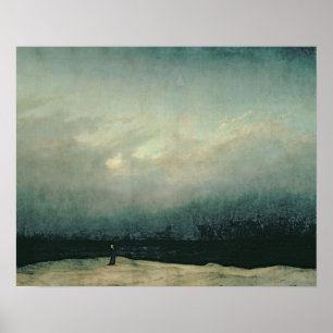 Mönch durch Meer, 1809 Poster