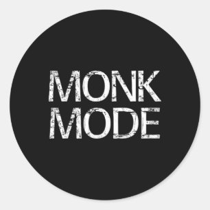 Mönch-Modus-Meditations-Yoga-Neuheit Runder Aufkleber