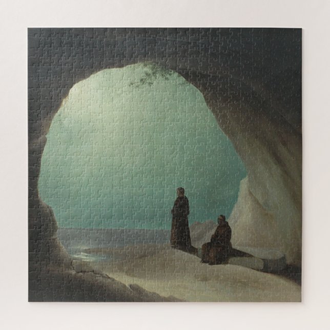 Mönche in Grotto (von Carl Blechen) (Vertikal)