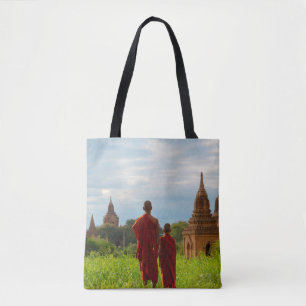 Mönche mit alten Tempeln Tasche