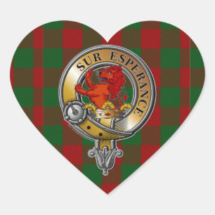 Moncrieffe Tartan & Abzeichen Herz-Aufkleber