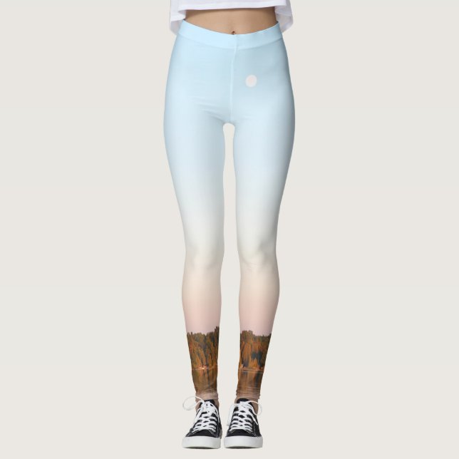 Mond auf dem Wasser Leggings (Vorderseite)