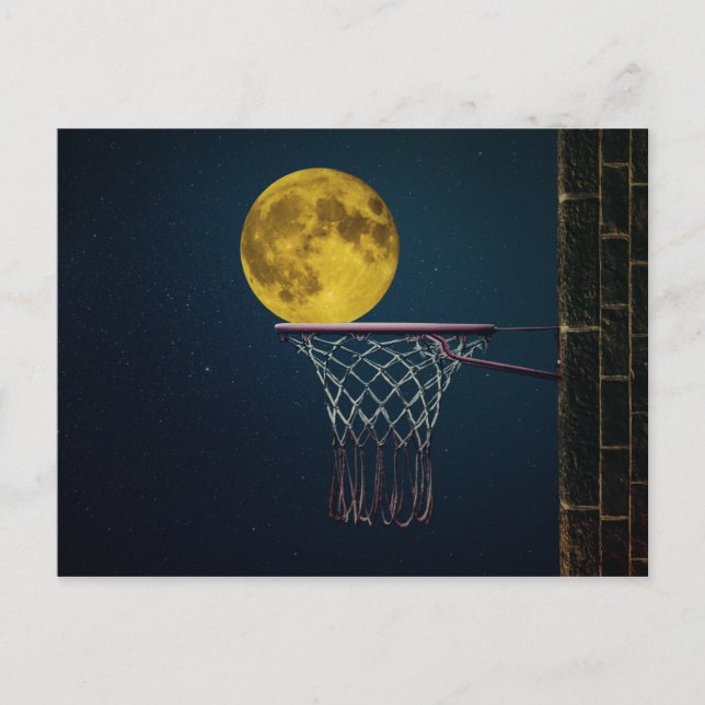 Mond auf Korb Postkarte (Vorderseite)