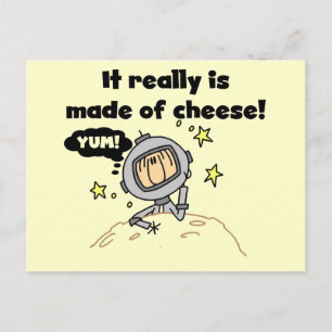 Mond aus Käse T-Shirts und Geschenke Postkarte
