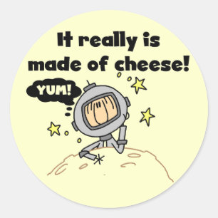 Mond aus Käse T-Shirts und Geschenke Runder Aufkleber