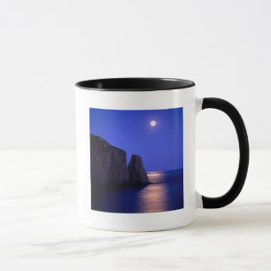 Mond bei Dämmerung Perce-Felsen Gaspé-Küste Queb Tasse