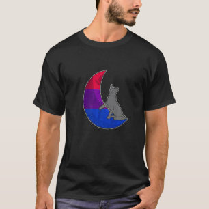 Mond Bisexuellen-Flagge Katze LGBTQ sicherer Raum T-Shirt