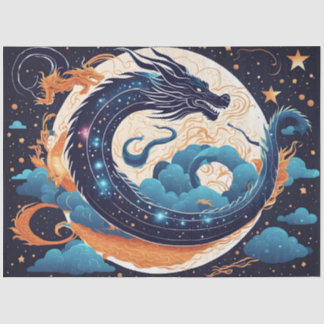 Mond-Drache-Seidenpapier Seidenpapier