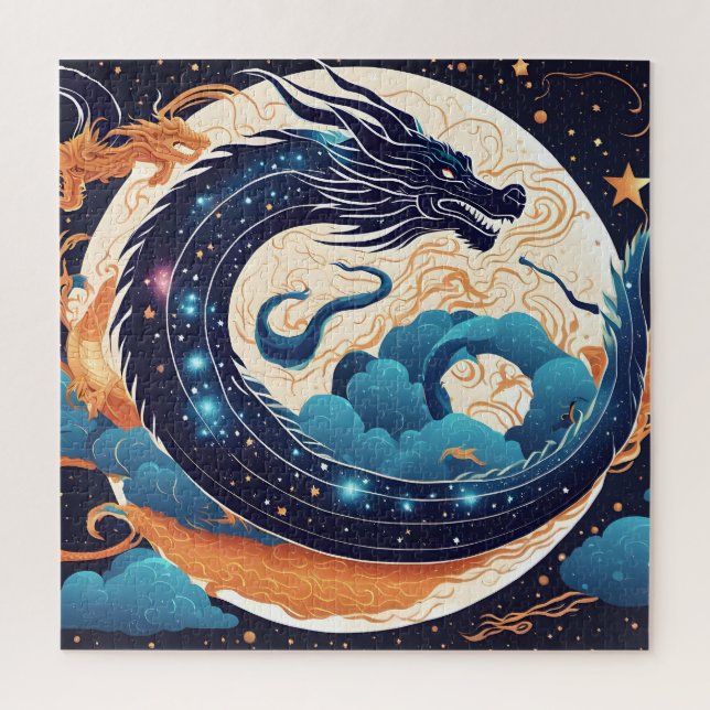 Mond-Drachen-Puzzle (Vertikal)