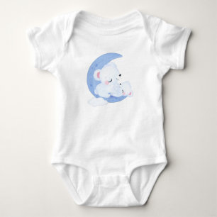 Mond Eisbären Baby Strampler