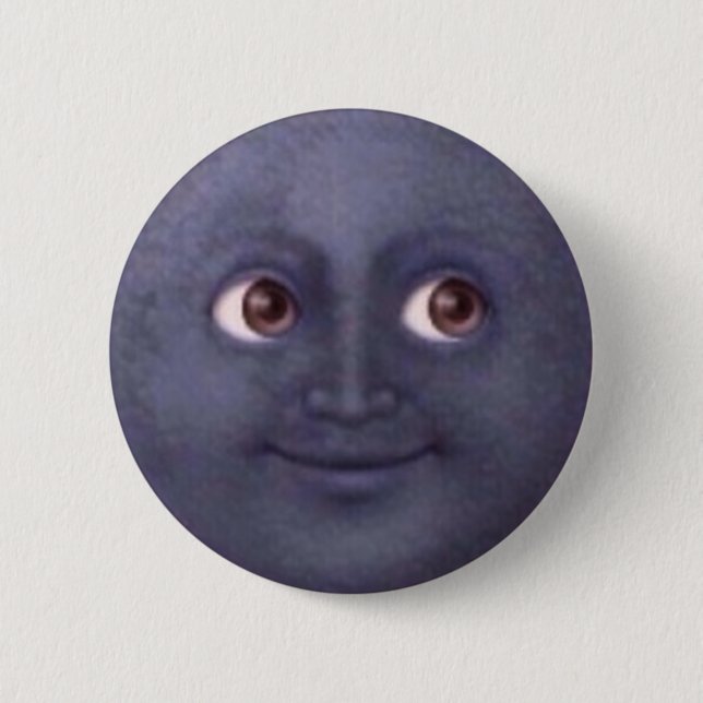 Mond Emoji Knopf Button (Vorderseite)