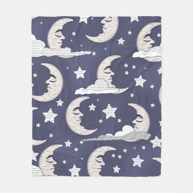 Mond Fleecedecke (Vorderseite)