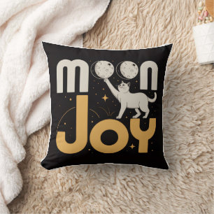 MOND FREUDE Minimalistischer Futuristischer Katze Kissen