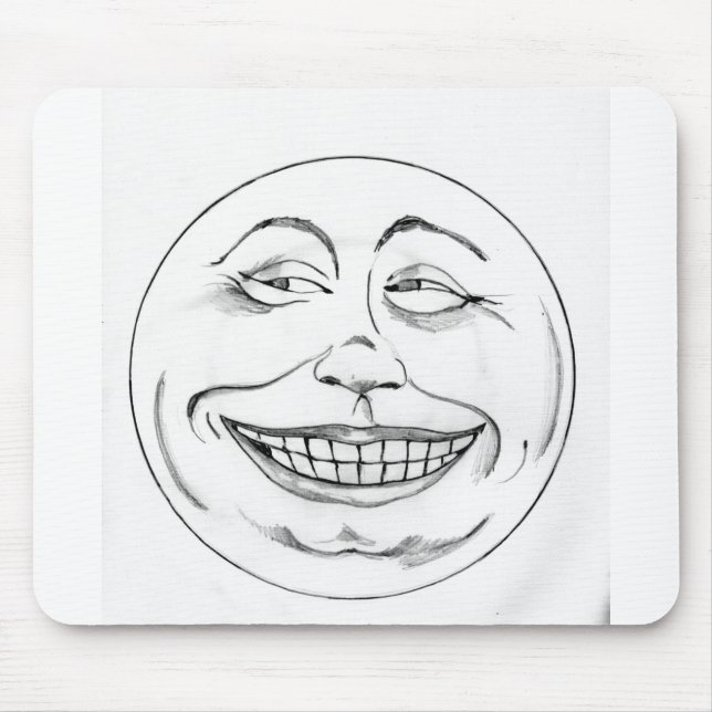 Mond-Gesicht Mousepad (Vorne)