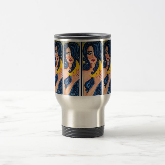 Mond-Göttin-rostfreier Stahl-Reise-Tasse Reisebecher (Mittel)