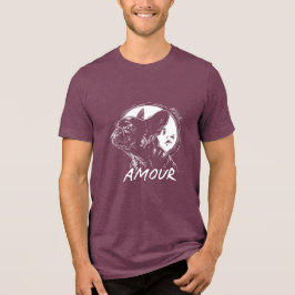 Mond Hund Amour Shirt - Romantische französische g