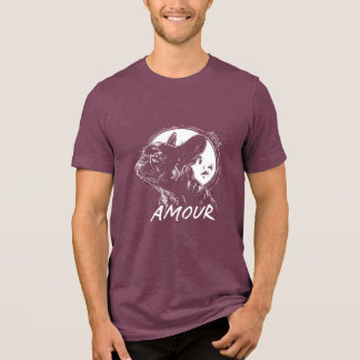 Mond Hund Amour Shirt - Romantische französische g