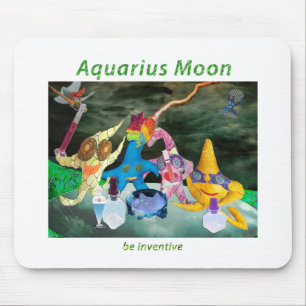 Mond im Wassermann Mousepad