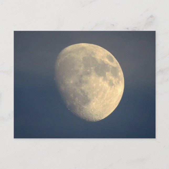 Mond in bewölkter Nacht Postkarte (Vorderseite)