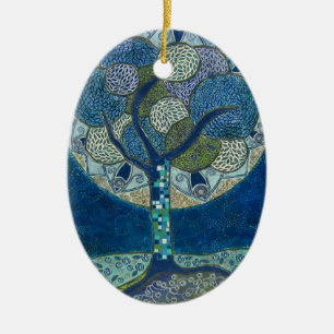 "Mond in der Blüte" (Malerei) Keramik Ornament