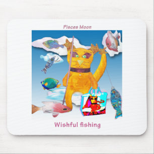 Mond in Fischen Mousepad