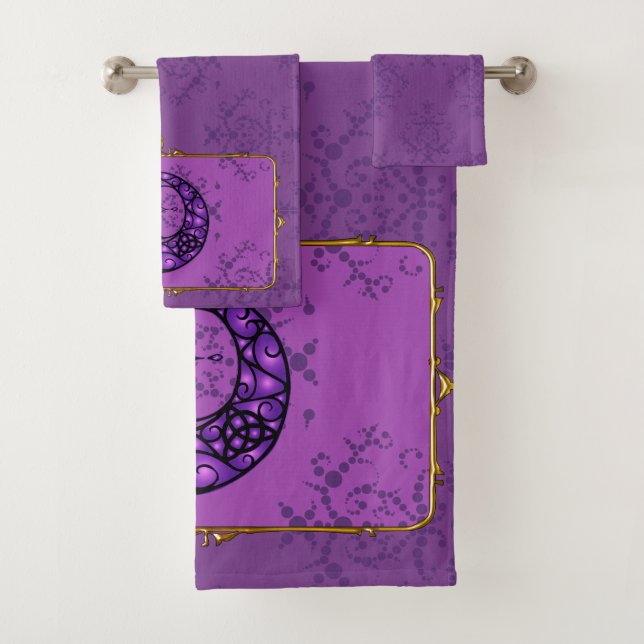 Mond ist meiner Lila Badhandtuch Set (Insitu)