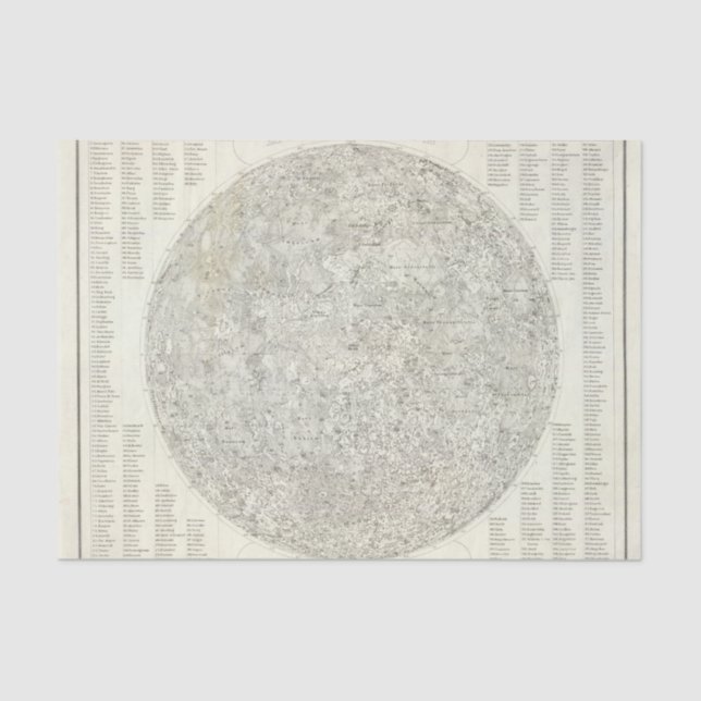 Mond-Karte Seidenpapier (Vorderseite)