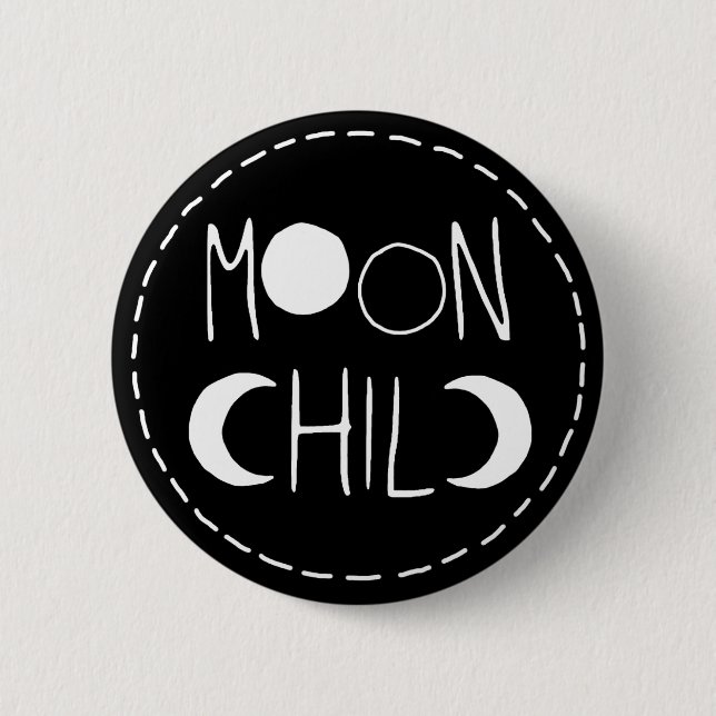 Mond-Kinderknopf Button (Vorderseite)