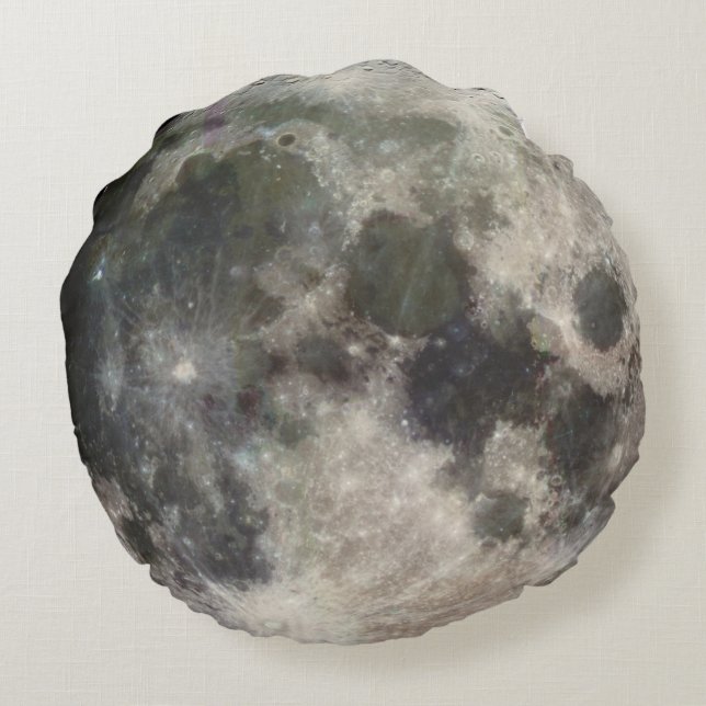 Mond-Kissen Rundes Kissen (Rückseite)